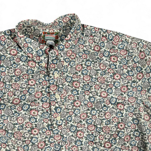 Vintage Reyn Spooner Hawaiian Shirt Adult EXTRA LARGE Floral Traditional USA 80s - Picture 2 of 10